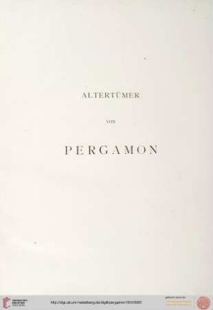 Band III,2, Text: Altertümer von Pergamon: Die Friese des groszen Altars