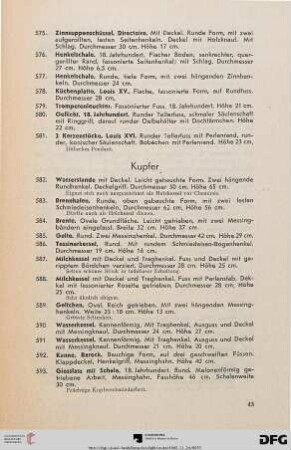 Kupfer (Nr. 582-597)