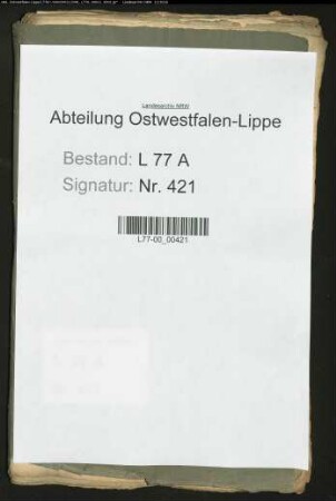 Anstellung der Drosten des Amtes Varenholz