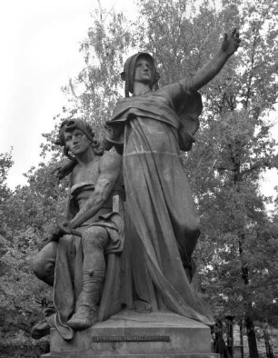 Vier Statuengruppen der tschechischen Sage — Přemysl der Pflüger und Libuše