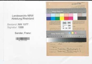 Entnazifizierung Franz Sander , geb. 11.03.1921 (Polizist)
