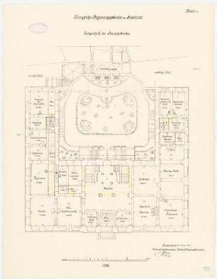 Regierungsgebäude, Stralsund Hauptgebäude: Grundriss EG 1:100