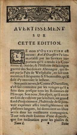 Pensées De M. Le Comte D'Oxenstirn sur divers sujets, 1