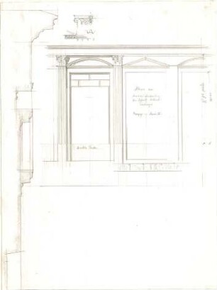 Lange, Ludwig; Lange - Archiv: I.3 Griechisch-römischer Stil - Pompeji (Schnitt, Details)