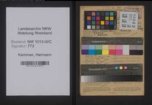 Entnazifizierung Hermann Kamman , geb. 24.04.1892 (Milchhaendler)