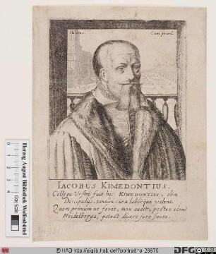 Bildnis Jacobus Kimedoncius (eig. Kiemdonck od. Kimmedonck) d. Ä.