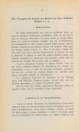XII. Erzeugung und Vertrieb von Waaren aus Holz, künstlichen Blumen u. s. w.