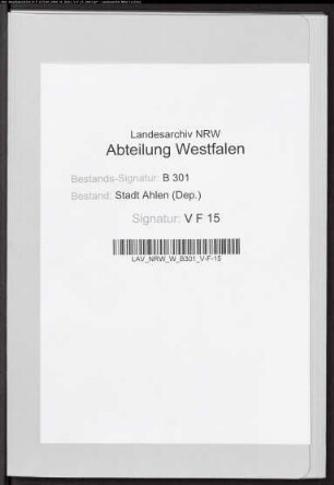 Werneking c(ontr)a ahlen.