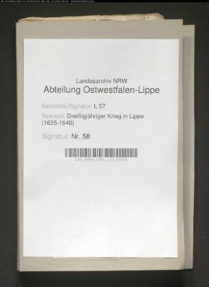 Einquartierung des Regiments des kaiserlichen Obristleutnant Georg Bose