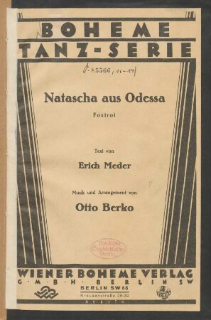 Natascha aus Odessa : Foxtrot