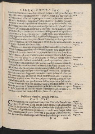 Cap. XXII. Del santo Martire Tomasso Danchi