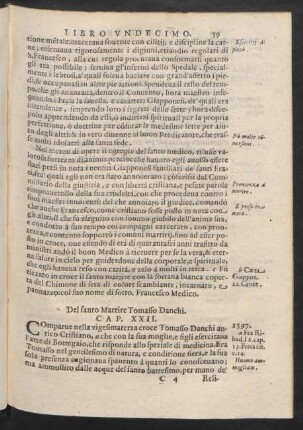 Cap. XXII. Del santo Martire Tomasso Danchi