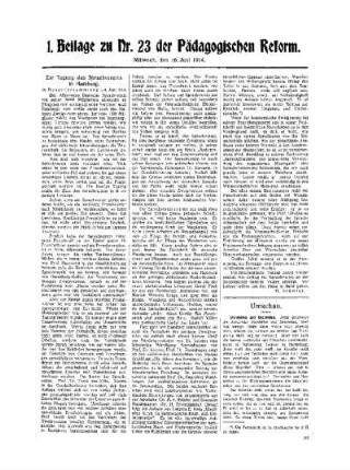 Zur Tagung des Sprachvereins in Hamburg : 1. Beilage zu Nr. 23 der Pädagogischen Reform