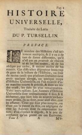 Histoire Universelle : Avec Des Notes Sur l'Histoire, la Fable, et la Geographie, 1