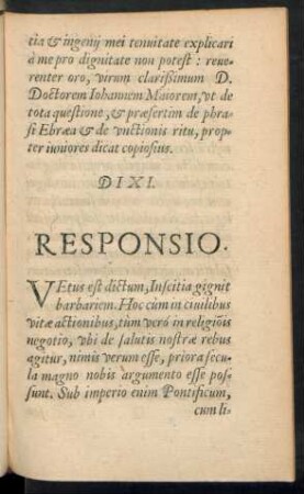 Responsio.