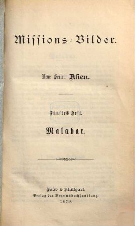 Missions-Bilder. 5. 1878
