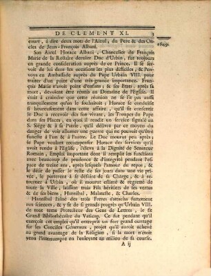 Histoire De Clément XI. Pape, 1