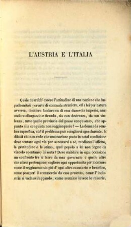 L'Austria et l'Italia : Discorso popolare