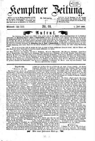 Kemptner Zeitung. 1868,2 = Jg. 85