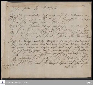 Brief von Hieronymus Freyer an August Hermann Francke.