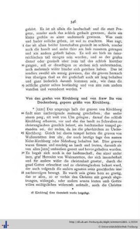 Von den grafen von Kirchberg und von fraw Ita von Dockenburg, geporn gräfin von Kirchberg.