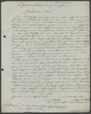 Brief von Franz Pallavicini an Carl Friedrich Philipp von Martius