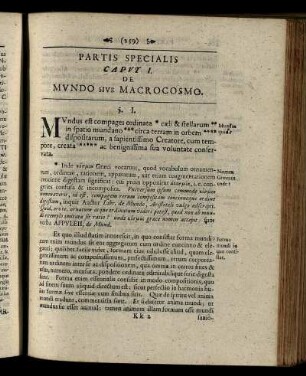 Caput I. De Mundo Sive Macrocosmo. - Caput II. De Elementis.