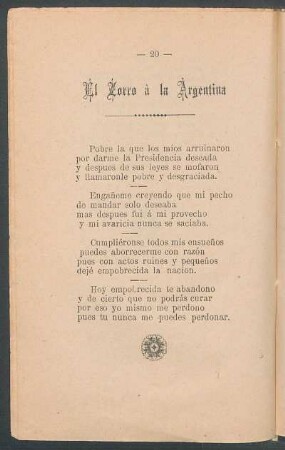 El zorro á la Argentina