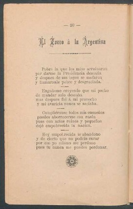 El zorro á la Argentina