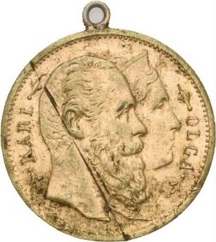 Medaille auf das 25-jährige Regierungsjubiläum König Karls
