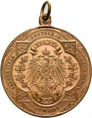 Medaille auf das XI. Deutsche Bundesschießen in Mainz 1894 - Medaille