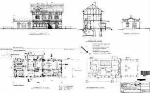 Kirchentellinsfurt: Empfangsgebäude DR-Stellwerk Grundriss EG,UG