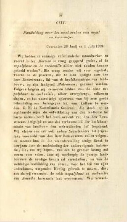 CXIX. Handleiding voor het aankweeken van nopal en konzenilje