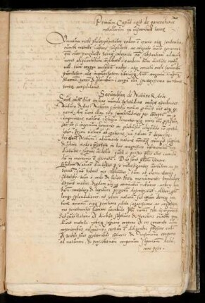 [Marsilius Ficinus: Liber de arte chimica], Kapitel 1-4. Anfang