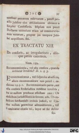 Ex Tractatu XIII.