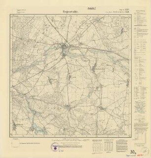 2258 (alte Nr.: 869) Regenwalde, Meßtischblatt (4cm - Karte)