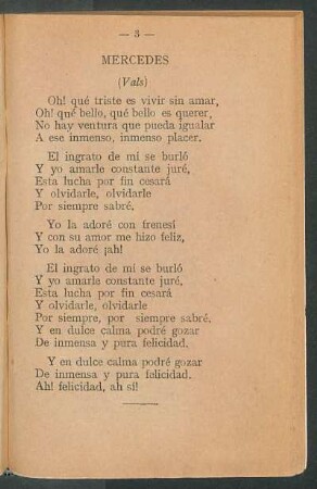 Mercedes : (Vals)