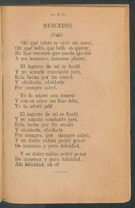 Mercedes : (Vals)