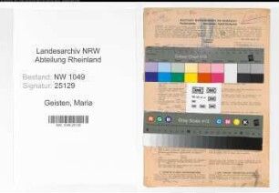 Entnazifizierung Maria Van Geisten , geb. 08.01.1908 (Lehrerin)