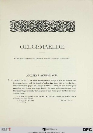 Oelgemaelde (Nr. 1-52)