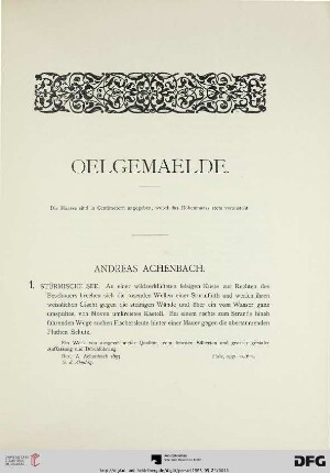 Oelgemaelde (Nr. 1-52)