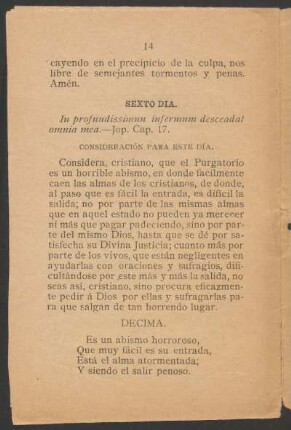 Sexto día.