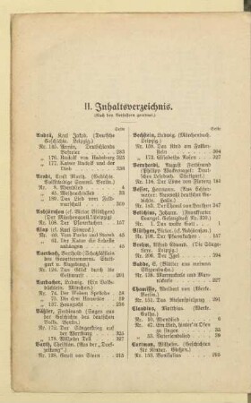 II. Inhaltsverzeichnis