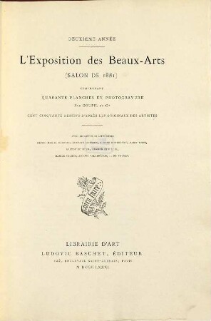 L' Exposition des Beaux-Arts. 2. 1881