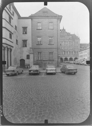 Görlitz-Altstadt, Untermarkt 16. Ehem. Börse (1706). Seitenfront