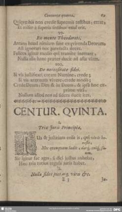 Centur. Quinta