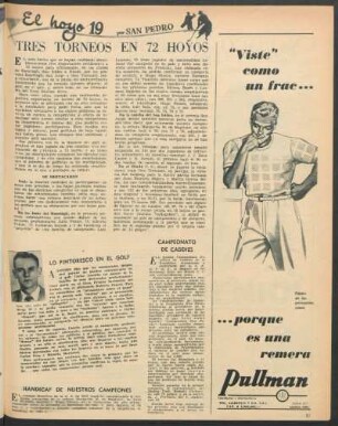El hoyo 19 : Tres torneos en 72 hoyos