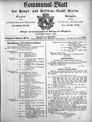 1874,16: No. 16, 19. April 1874