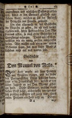 Geschichte des Don Manuel von Mello.