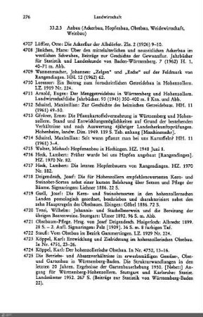 33.2.3 Anbau (Ackerbau, Hopfenbau, Obstbau, Weidewirtschaft, Weinbau)